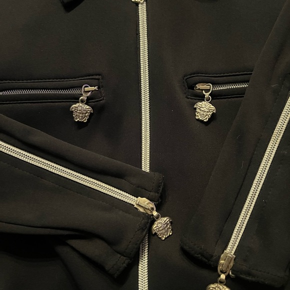 Rare Vintage, Versace intensive Black Medusa one piece, long sleeve bodysuit. - Picture 6 of 16